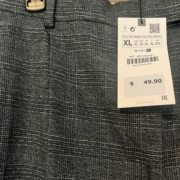 NWT - Zara XL wide leg, high waist women’s suit pants. - Picture 2 of 3
